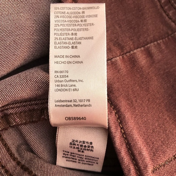 We The Free Pull on Flared Burgundy Jean Pants Size 25 - Picture 9 of 11